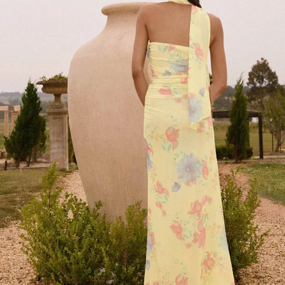 Peppermayo Yellow Floral Maxi Dress with Pastel Accents - Picture 3 of 5